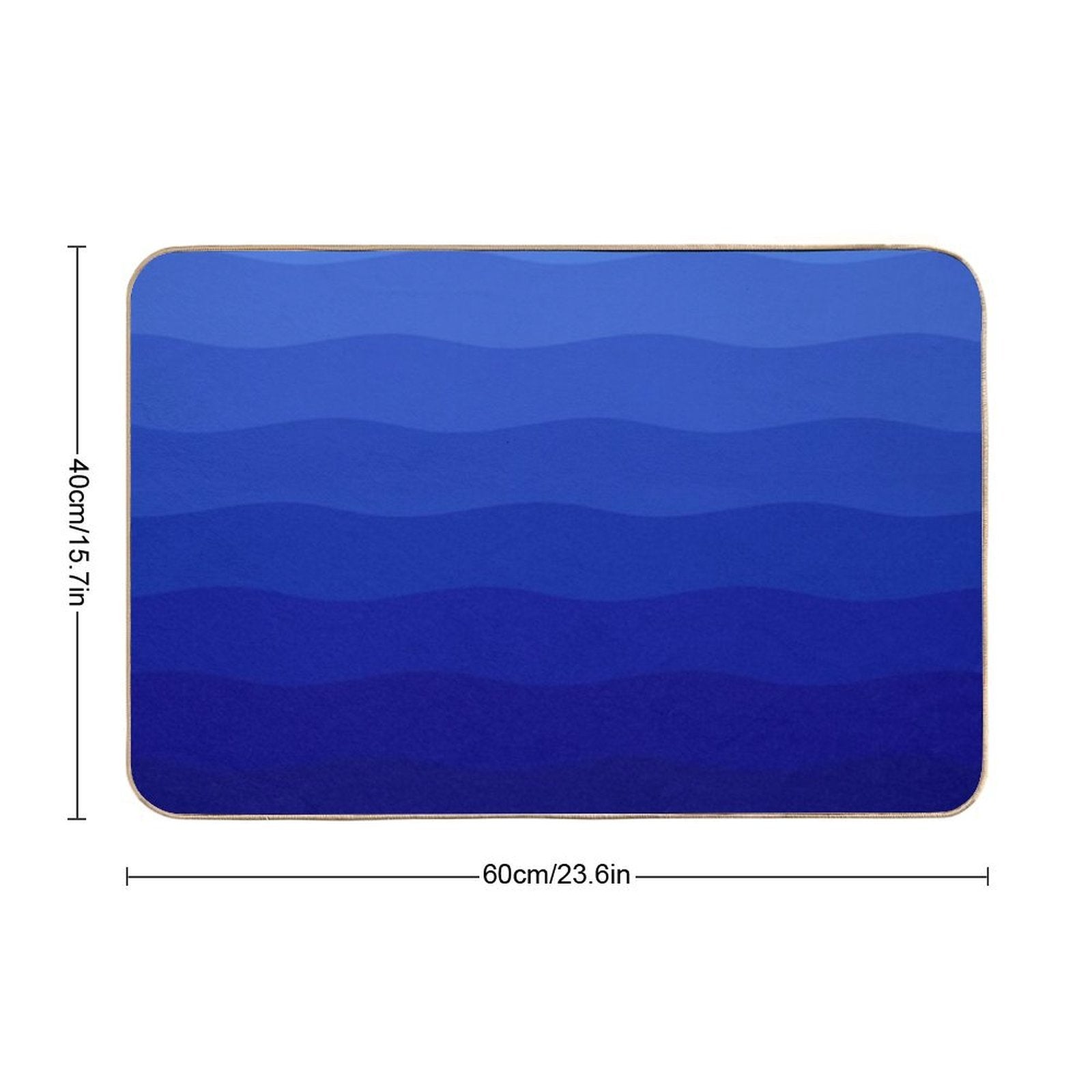 Soothing Blue Ocean Waves Pattern  Dirt-Trapping Bath Mat