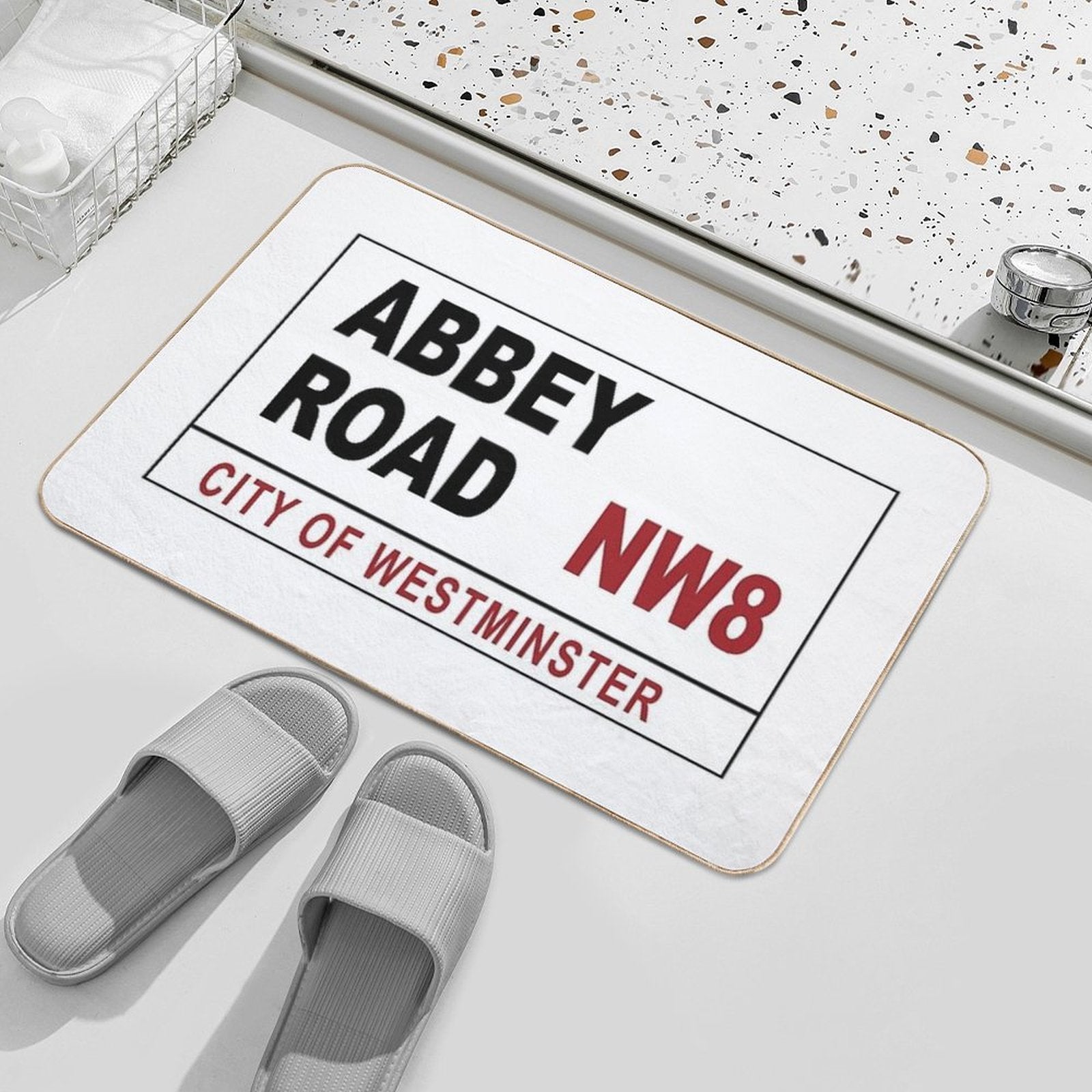 Abbey Road Street Sign  Multi-Purpose Bath Mat