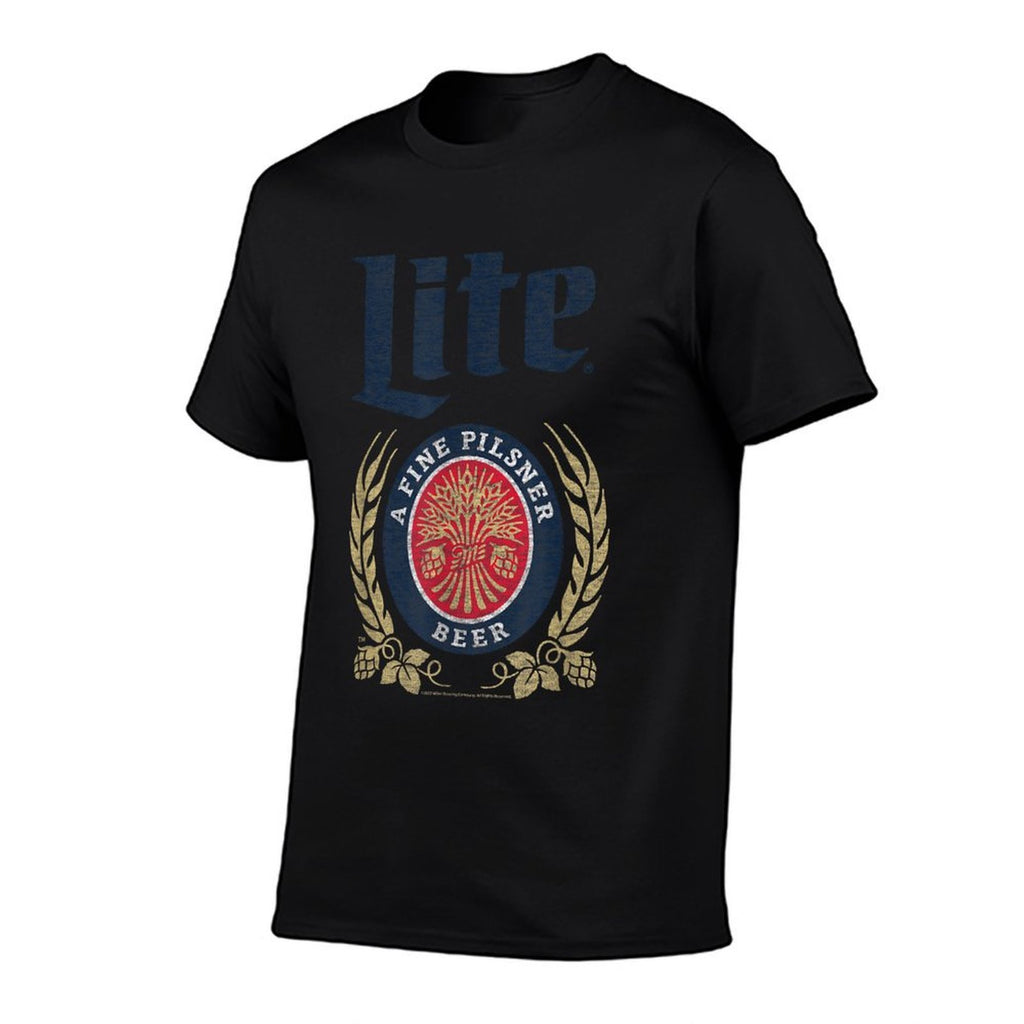 Miller Lite - Crest Logo  Heathered Texture T-Shirt
