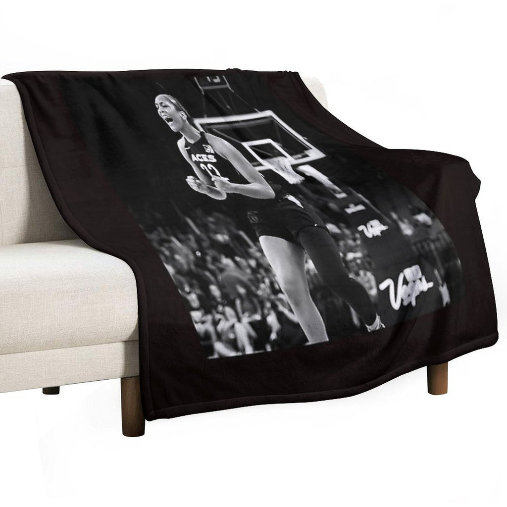 A'ja Wilson - Black  White Lightweight Throw Blanket