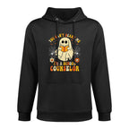 You Cant Scare Me Im A School Counselor Halloween Ghost Layering Staple Hoodie