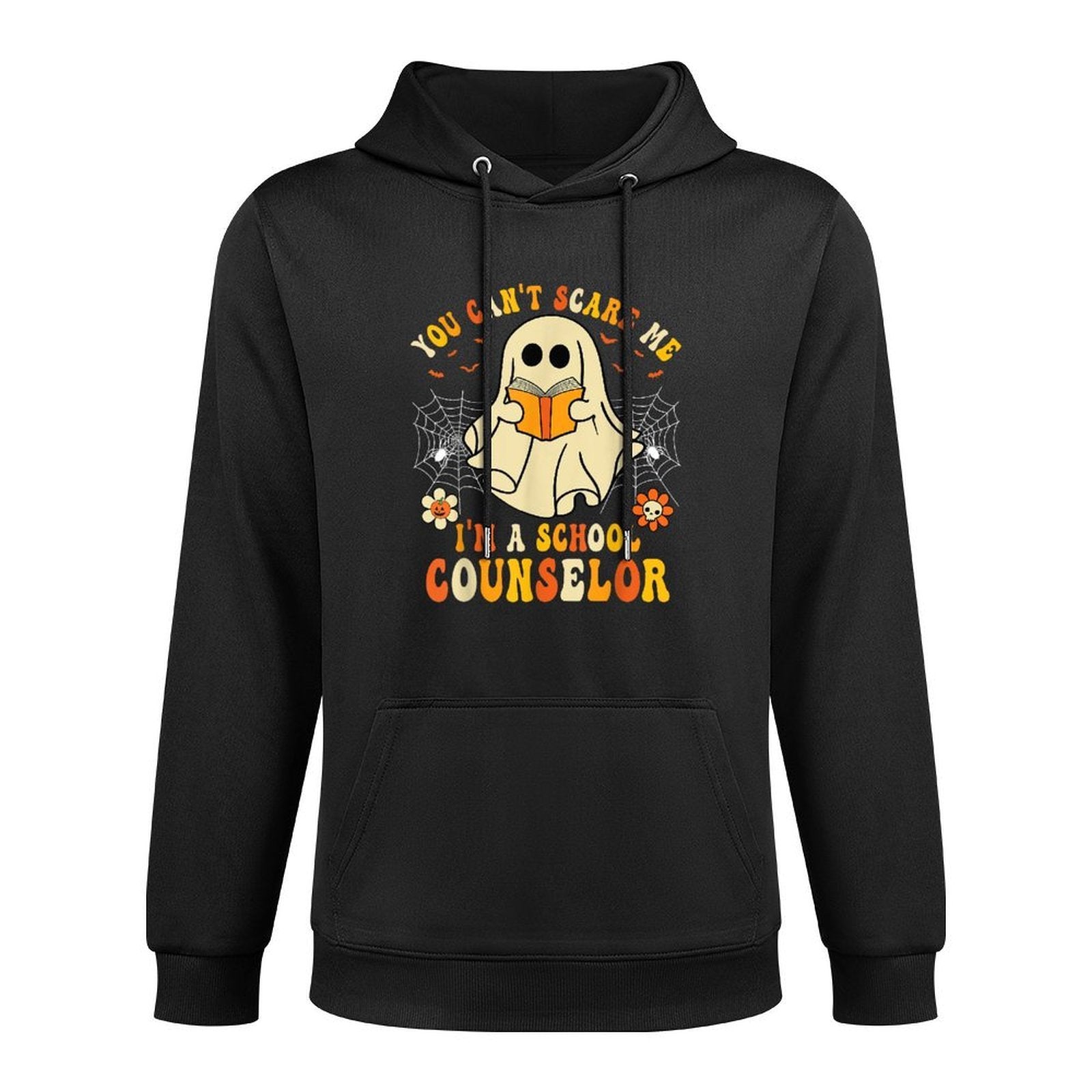 You Cant Scare Me Im A School Counselor Halloween Ghost Layering Staple Hoodie