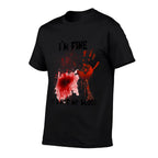 Im Fine Its Not My Blood Bloody Halloween Men Women Kid  Graphic-printed T-Shirt