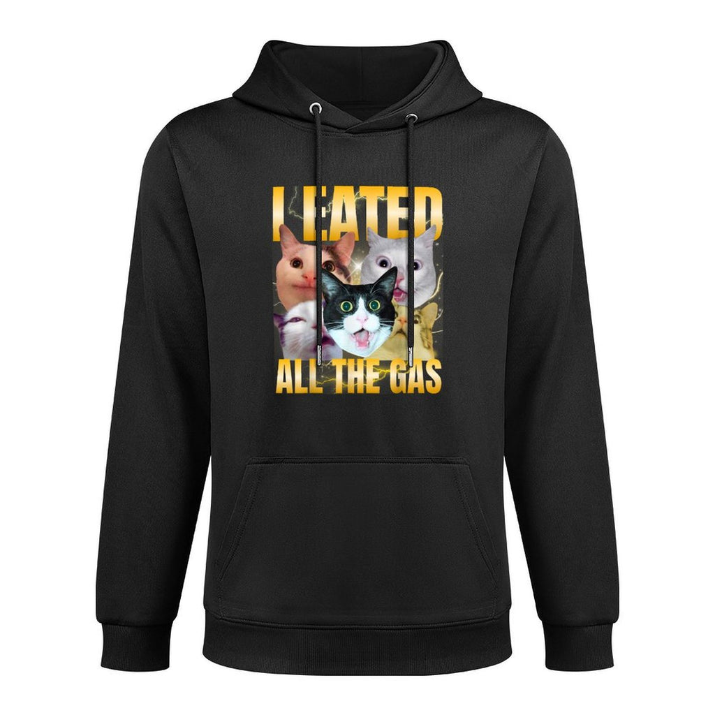 I Eated All The Gas Funny Cat Meme Silly Cat Bootleg Unisex Design Hoodie