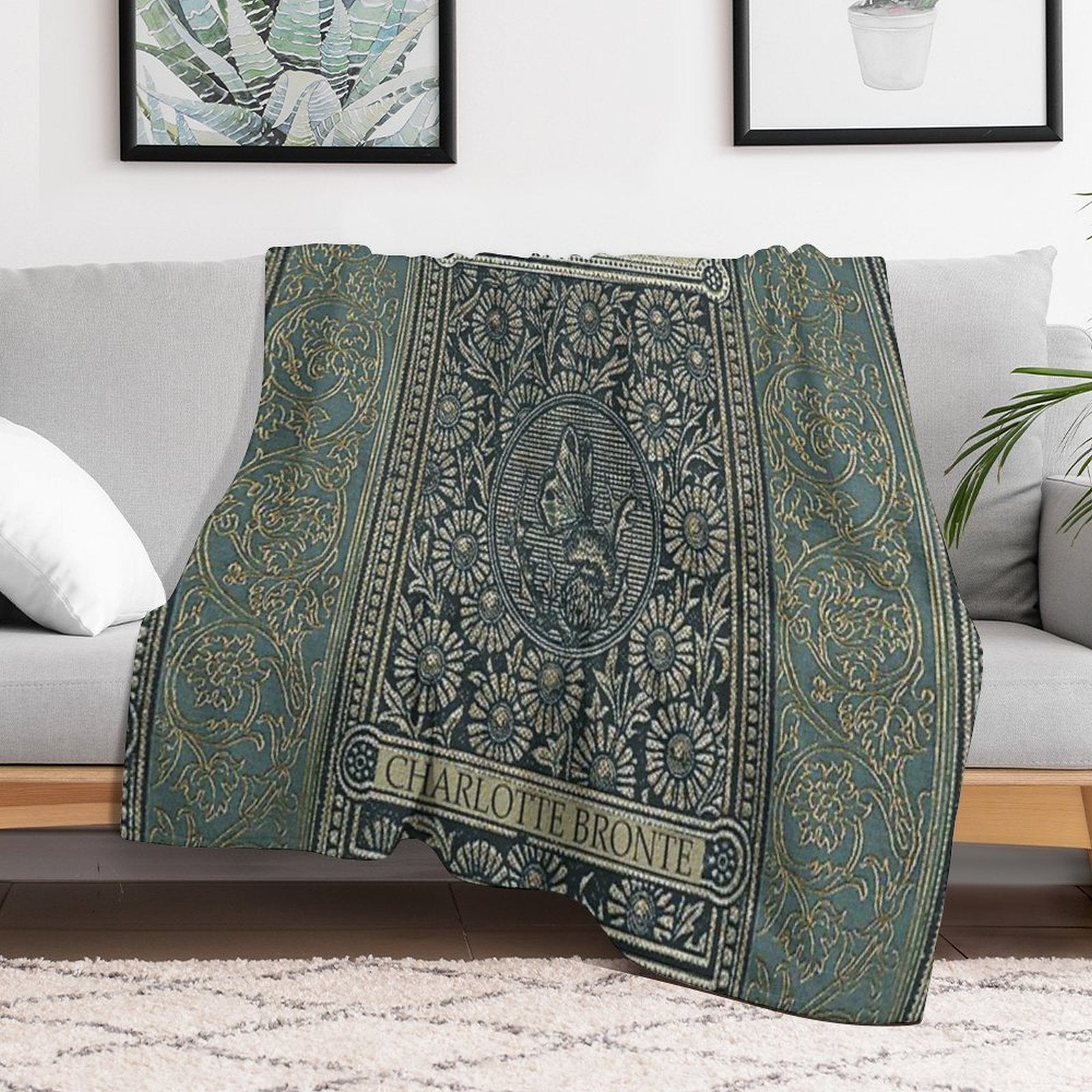 Jane Eyre Old Book Cover Design Comfort Throw Blanket