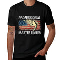 Professional Master Baiter Retro American Funny Fishing  Durable T-Shirt