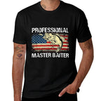 Professional Master Baiter Retro American Funny Fishing  Durable T-Shirt