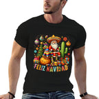 Feliz Navidad Mexican Funny Christmas Santa Festive Graphic  Classic T-Shirt