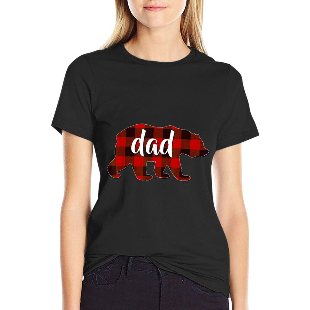 Red Plaid Dad Buffalo Matching Family Papa Pyjamas Christmas  Breathable T-Shirt
