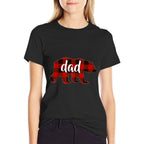 Red Plaid Dad Buffalo Matching Family Papa Pyjamas Christmas  Breathable T-Shirt
