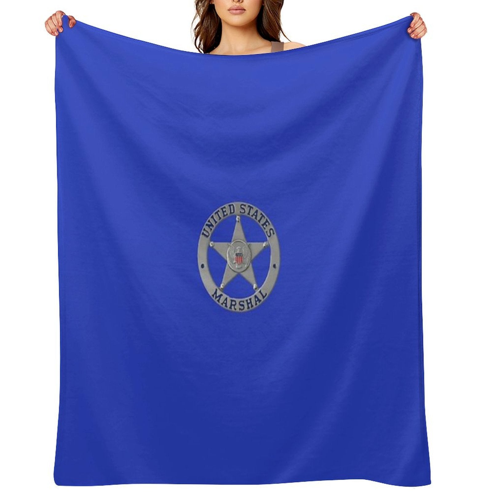 The U S Marshal Badge Easy Care Throw Blanket