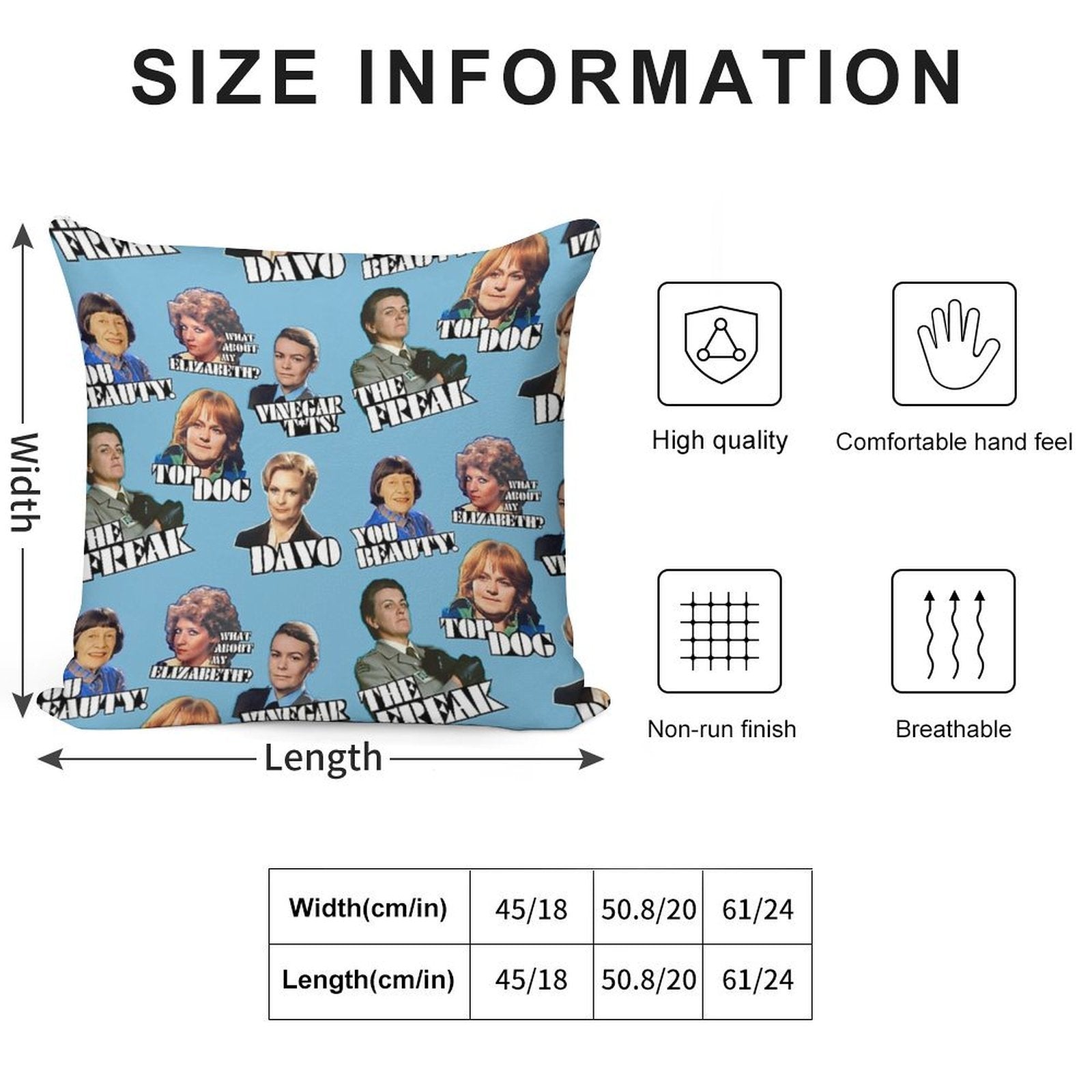 PRISONER CELL BLOCK H - Vintage Style Character Art - Cast Stars Soft Warmth Comfort Throw Pillow