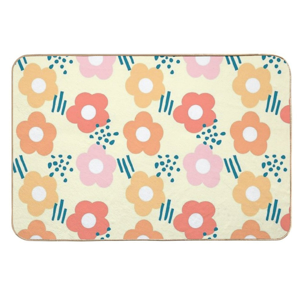Flower Doodle  Toxin-Free Bath Mat