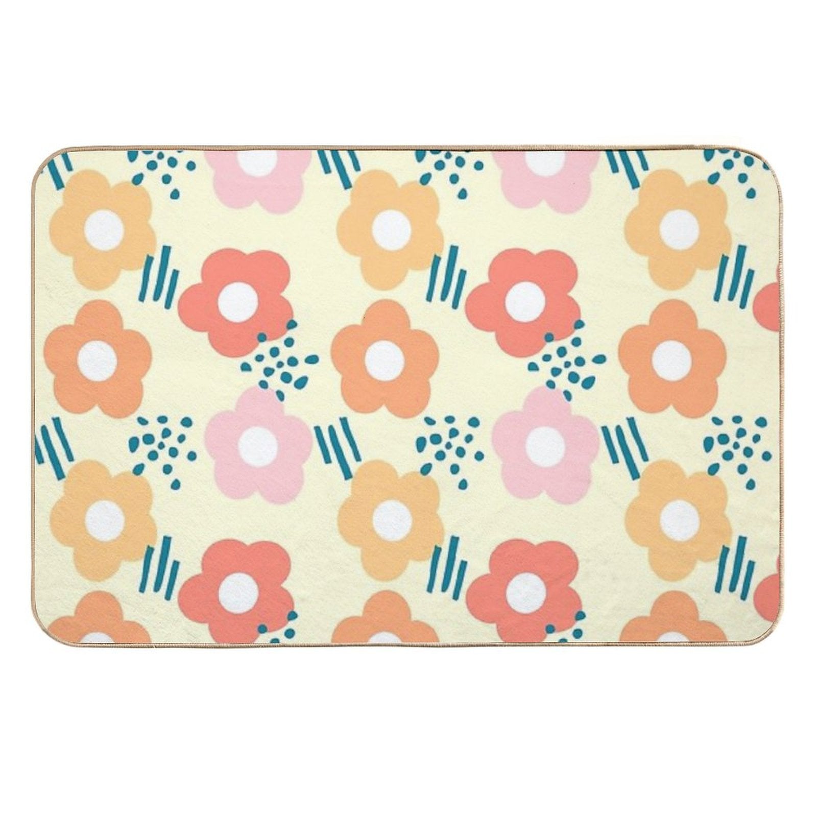 Flower Doodle  Toxin-Free Bath Mat