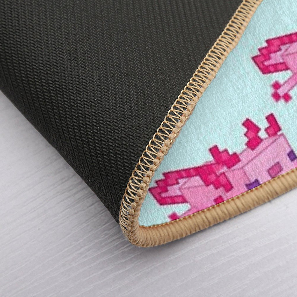 Minecraft Pink Axolotl  Dirt-Trapping Bath Mat