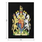 UK Royal Coat of Arms Quick-dry Throw Blanket