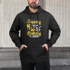 Stepping Into My 35th Birthday Women 35 Year Old Bday Durable Construction Hoodie