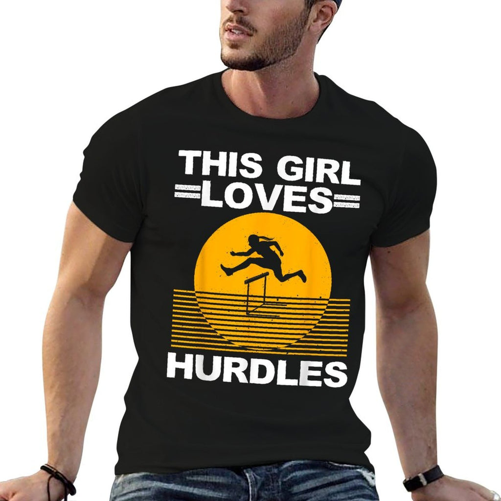 Cool Hurdle Design For Girls Women Hurdling Athletics Sport  Slim-fit Cut T-Shirt