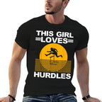 Cool Hurdle Design For Girls Women Hurdling Athletics Sport  Slim-fit Cut T-Shirt
