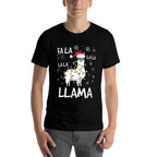 Fa La La Llama Women Men Kids Funny Llama Christmas  Polyester Blend T-Shirt