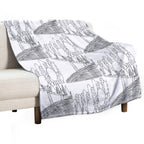 Imagine Birds with Long Legs Bw Easy Care Throw Blanket