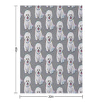 Cute And Floofy Bichon Frise by Robert Phelps Multi-functional Throw Blanket