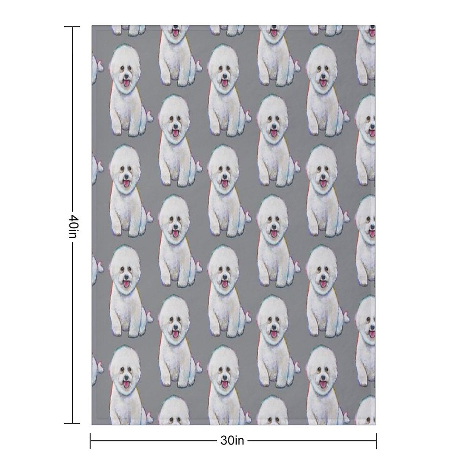 Cute And Floofy Bichon Frise by Robert Phelps Multi-functional Throw Blanket