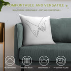 Pinky Swear - Line Art Soft High-Density Material Throw Pillow