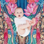 Koi Pond Shrink-resistant Throw Blanket