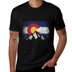 Colorado Mountain Ski Winter Gift Hiker Hiking Camping  Summer-ready Fabric T-Shirt