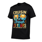 Cruisin Through 25 Years 25th Wedding Anniversary Cruise  Lightweight T-Shirt