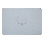 Husband Silver Laurel Wreath with Sun Plate on Silver Foil Background Wedding by Voluting  Long-Lasting Bath Mat