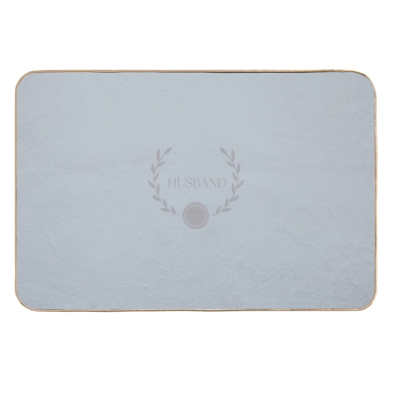 Husband Silver Laurel Wreath with Sun Plate on Silver Foil Background Wedding by Voluting  Long-Lasting Bath Mat