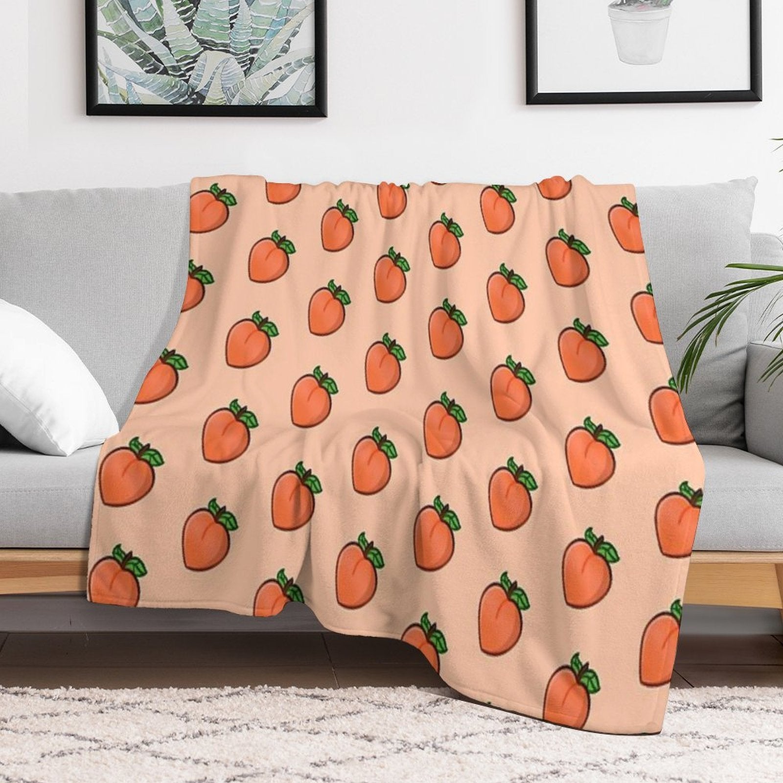 Cute Peach Multi-functional Throw Blanket