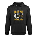 My Grandma Loves Me to The Moon & Back - Grandchild Medium-Weight Fabric Hoodie