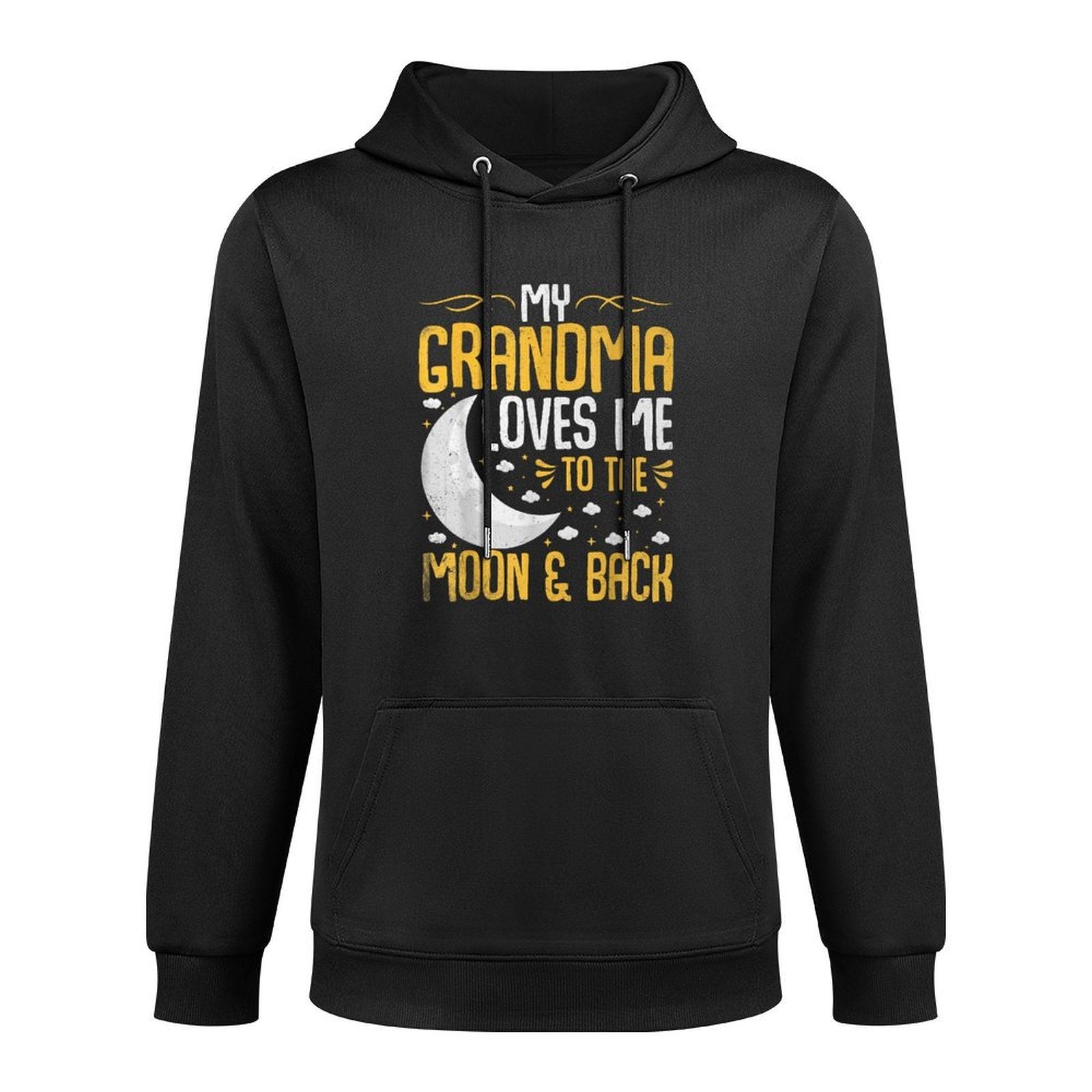 My Grandma Loves Me to The Moon & Back - Grandchild Medium-Weight Fabric Hoodie