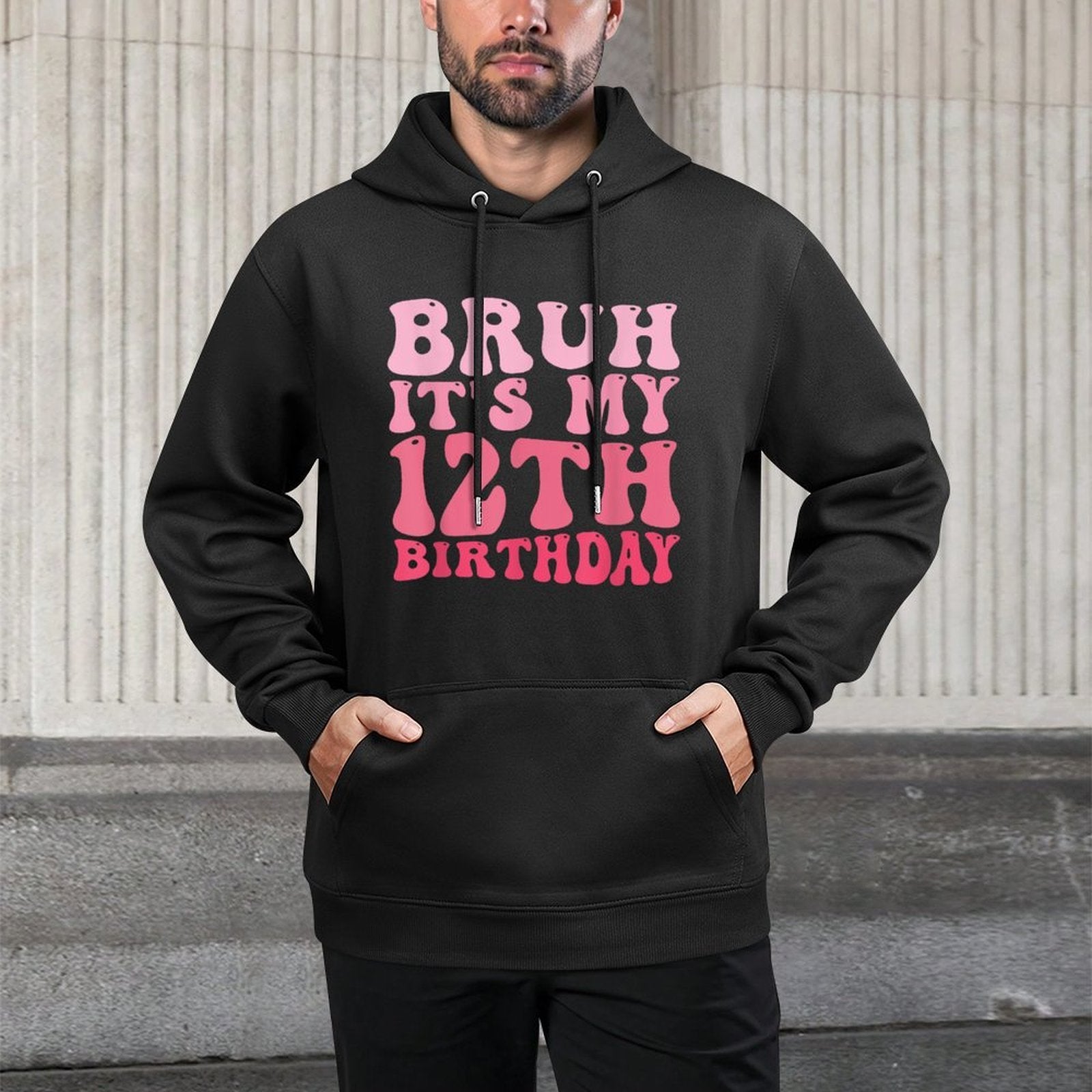 Bruh It's My 12th Birthday 12 Year Old Birthday Breathable Fabric Hoodie