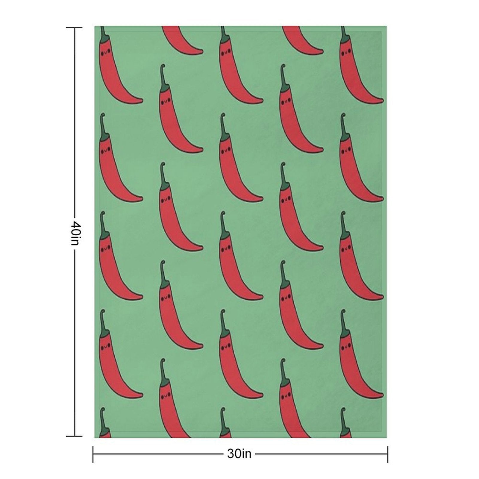 Cute Chili Pepper - Kawaii Gift-ready Throw Blanket