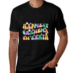 Retro Groovy Happiest Grandma On Earth For Family Trip  Stretchy T-Shirt