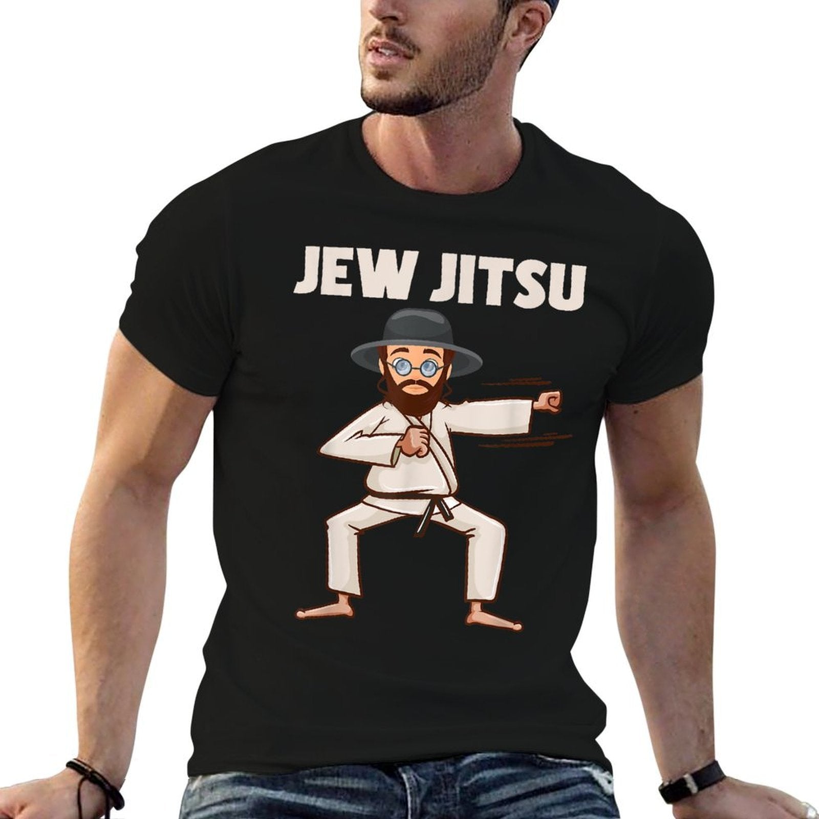 Jew Jitsu Jiu Jitsu Jewish Rabin Jew  Lightweight T-Shirt