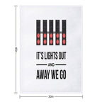 It's Lights Out And Away We Go Sustainable Throw Blanket