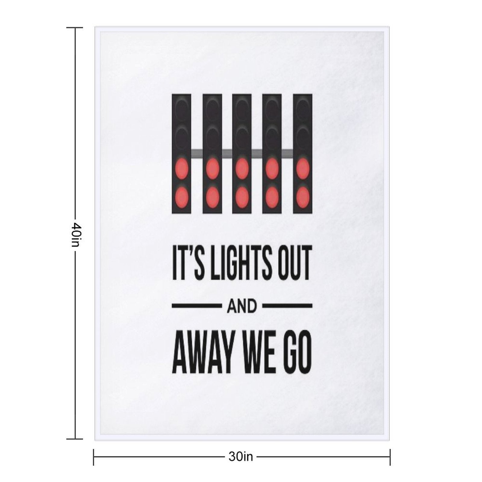 It's Lights Out And Away We Go Sustainable Throw Blanket