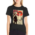 Japanese Samurai Bigfoot UFO Ukiyo-e Katana Vintage Graphic  Classic T-Shirt