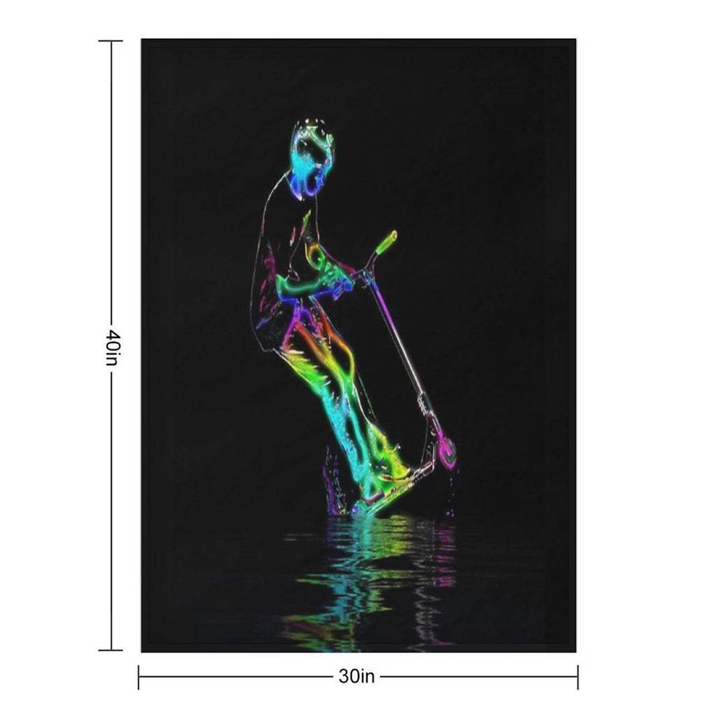 Puddle Jumping - Scooter Boy Shrink-resistant Throw Blanket