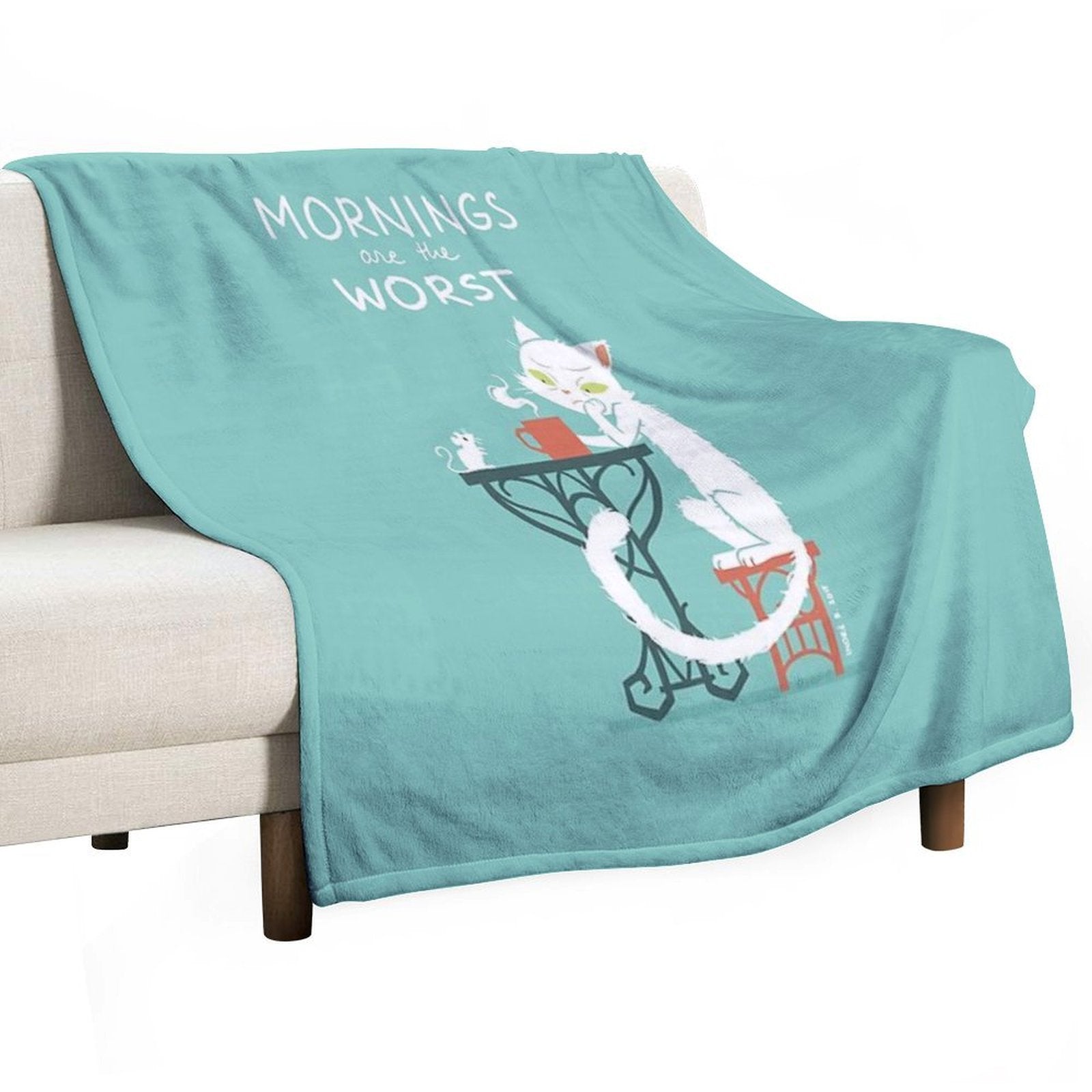 Mornings Are The Worst Comfort Throw Blanket