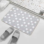 Cute White Star Pattern  Non-Slip Bath Mat
