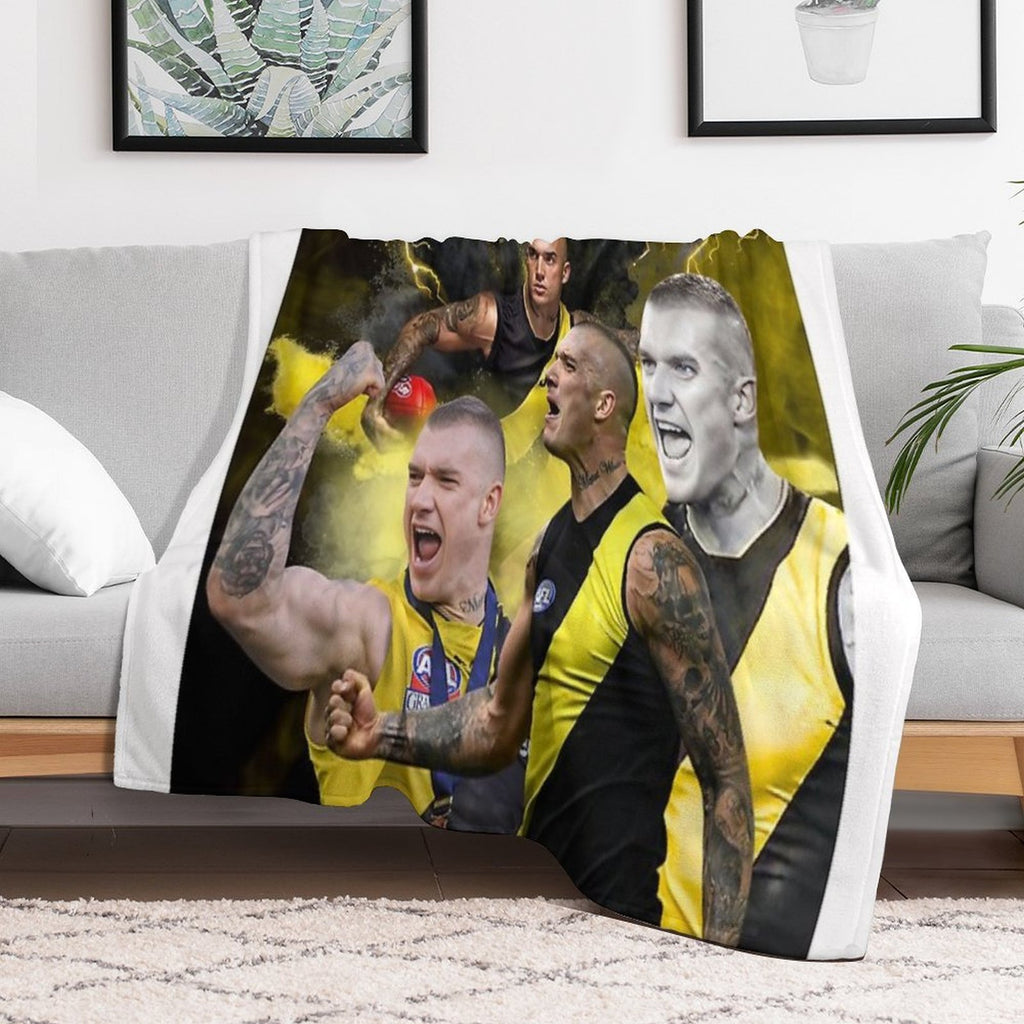 Dustin Martin Richmond Football Club AFL Travel-friendly Throw Blanket