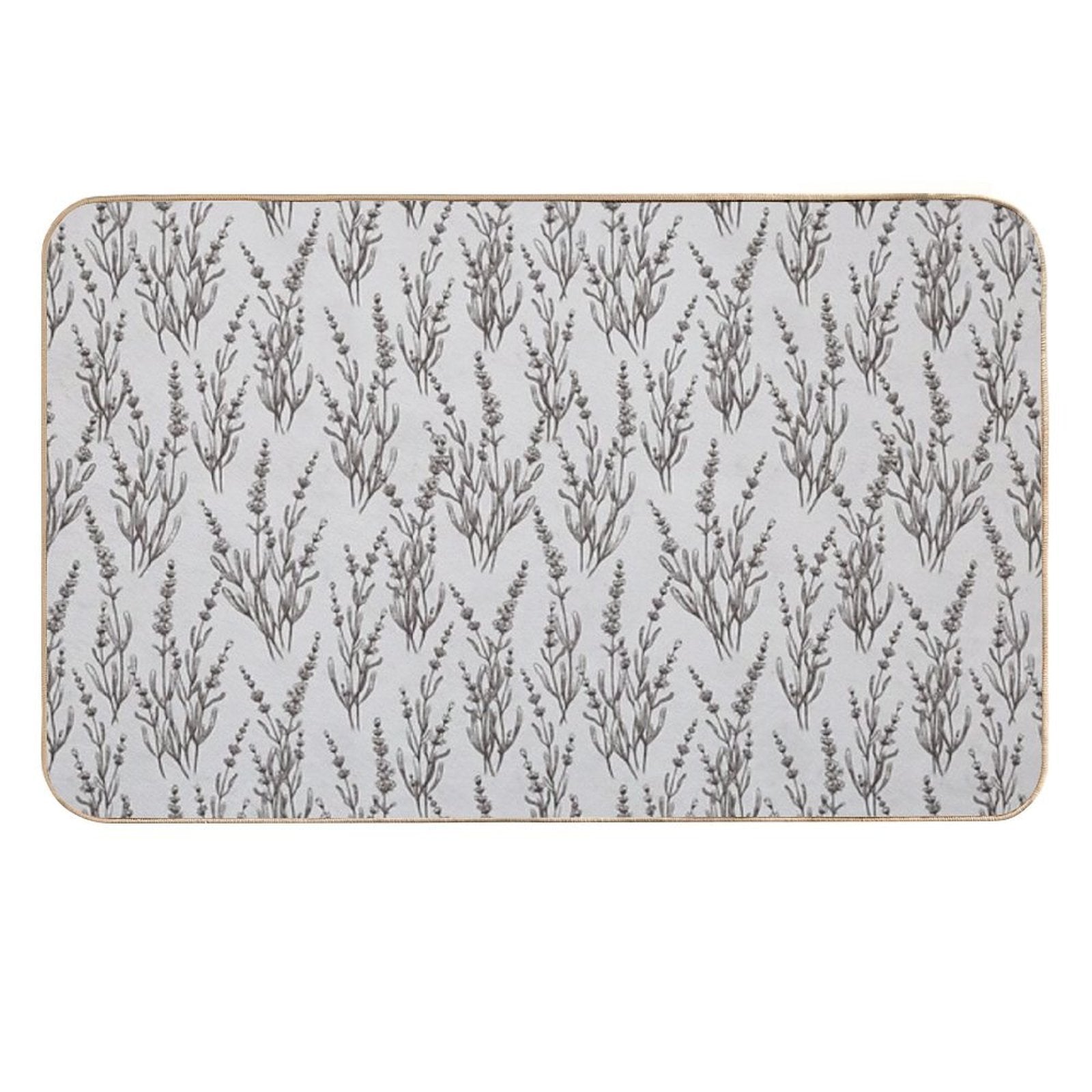 Lavender Flowers, Bunch of Flowers. Spring Lavender Beauty  Odorless Bath Mat