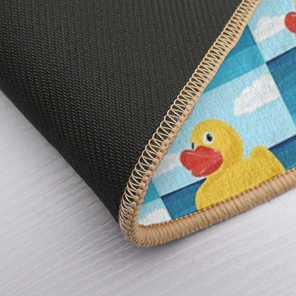 Yellow Rubber Duck  Easy Maintenance Bath Mat