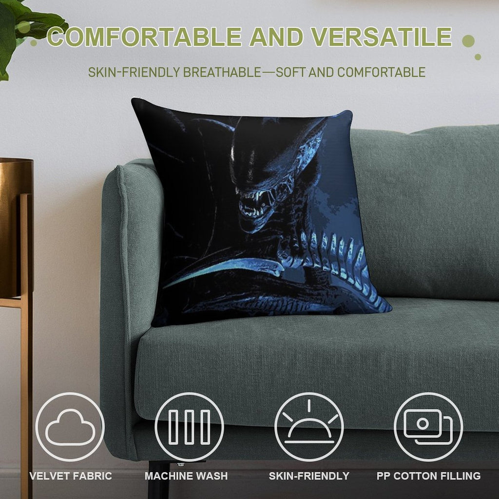 Xenomorph Soft Home Decor Throw Pillow